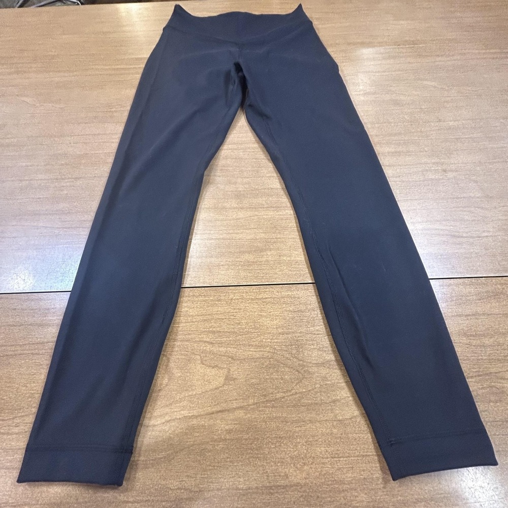 Lululemon Pants Womens 6 Black High Rise Ankle Leggings Yoga Stretch LW5FELS.04
